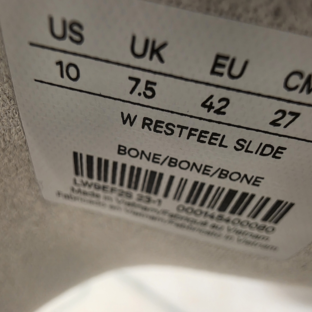 Lululemon Restfeel Slide in Bone Size 10 - Picture 4 of 4